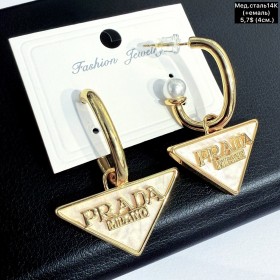 Сережки мед.сталь14К 10744 (4см) «+емаль» Сережки мед.сталь14К 10744 (4см) «+емаль»